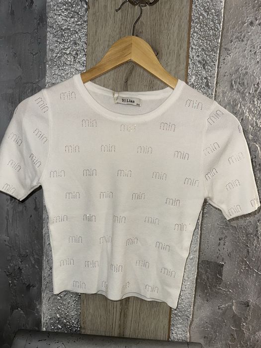 Miu miu тениска с камъни