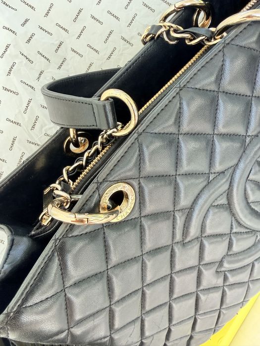 Geantă Chanel Cambon Tote Black Quilted Leather – Colecție Personală