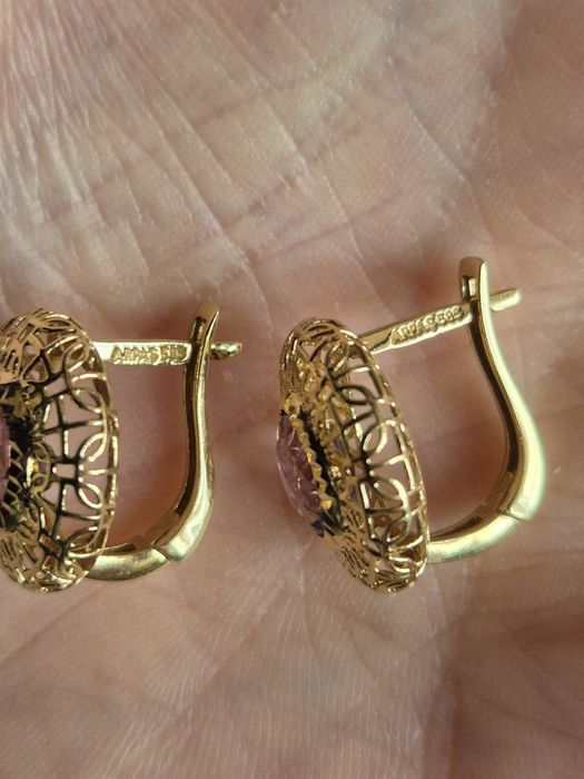 Златен комплект, аметист