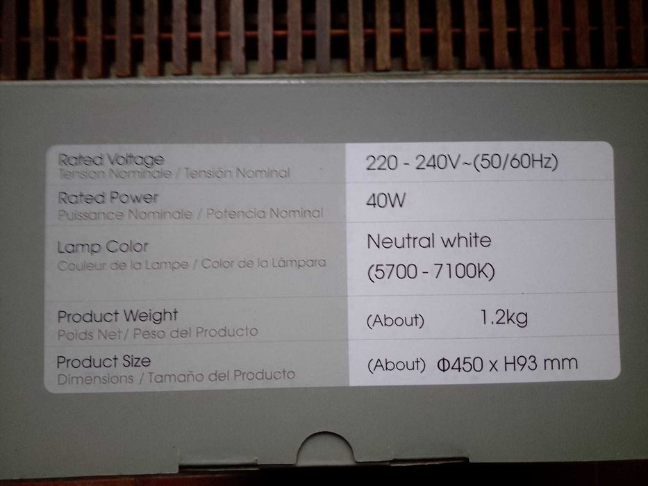 Plafoniera led Ohyama, telecomanda,dimabila, 5000lum,40w, alb neutral