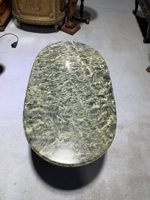 Masuta pentru cafea din bronz masiv cu blat de marmura