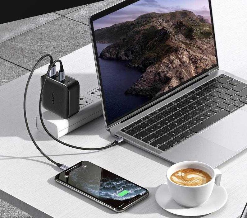 Зарядно устройство 220V UGREEN CD224, 65W, GaN, 3xUSB-C,1xUSB-A,PD,