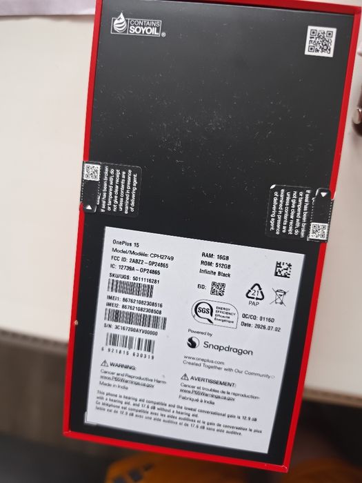 Oneplus 15 16/512