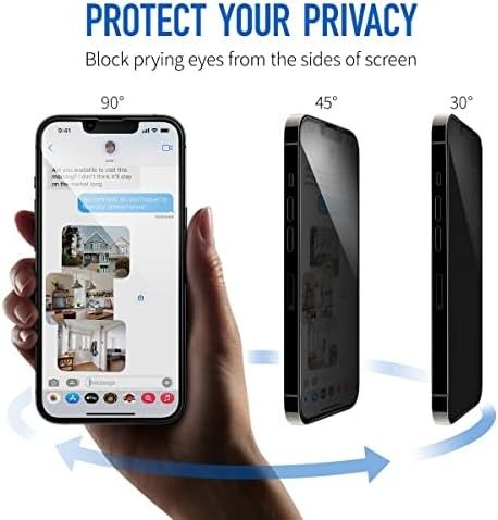 Privacy 5D Стъклен протектор за дисплей за Apple iPhone 14 Pro / Max