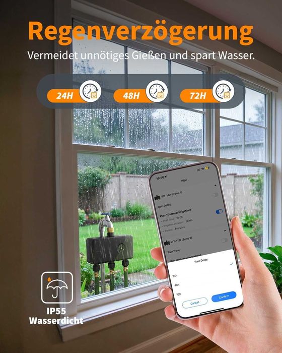 Diivoo Wi-Fi 3-зонов таймер за напояване с Alexa