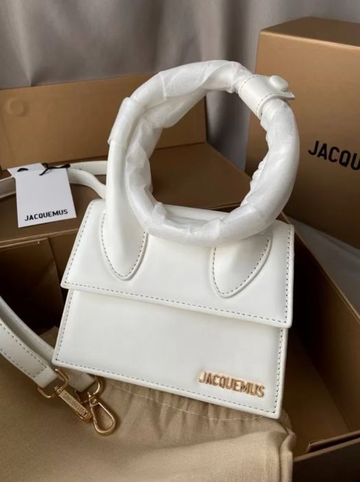 Geantă JACQUEMUS Le Chiquito Noeud albă