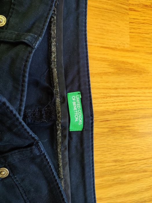 Blugi noi United Colors of Benetton slim fit, marimea 40 IT