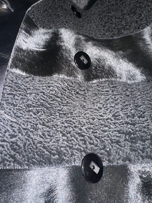 Естествено кожено палто EVER №40 – астраган, косъм, свалящи се ръкави