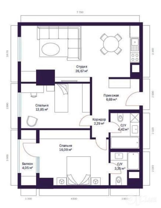 ЖК Modera Towers Яккасарайский район Продается 3х ком 75м2