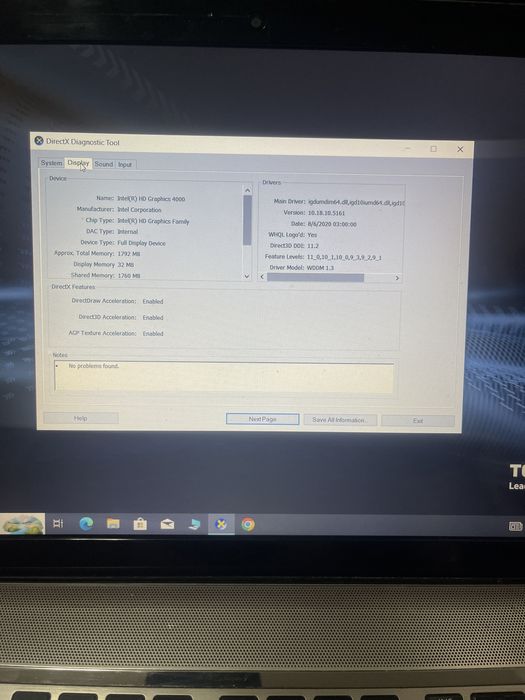 Laptop Toshiba game i5