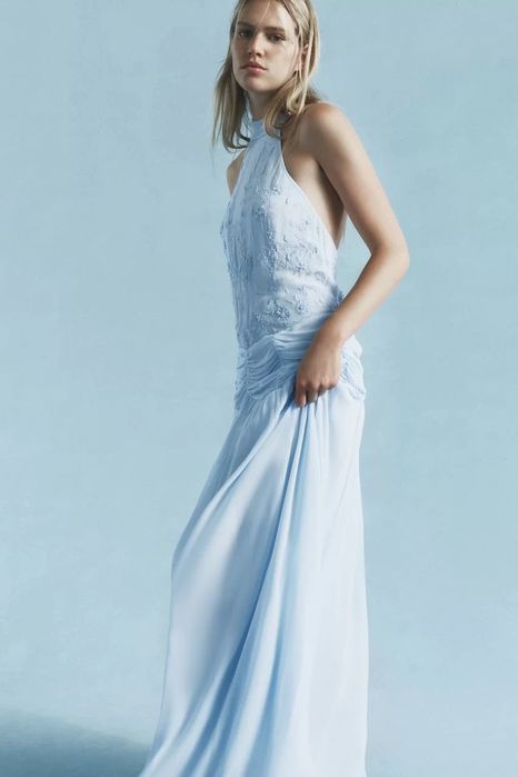 Rochie cu brodarie Zara limited edition