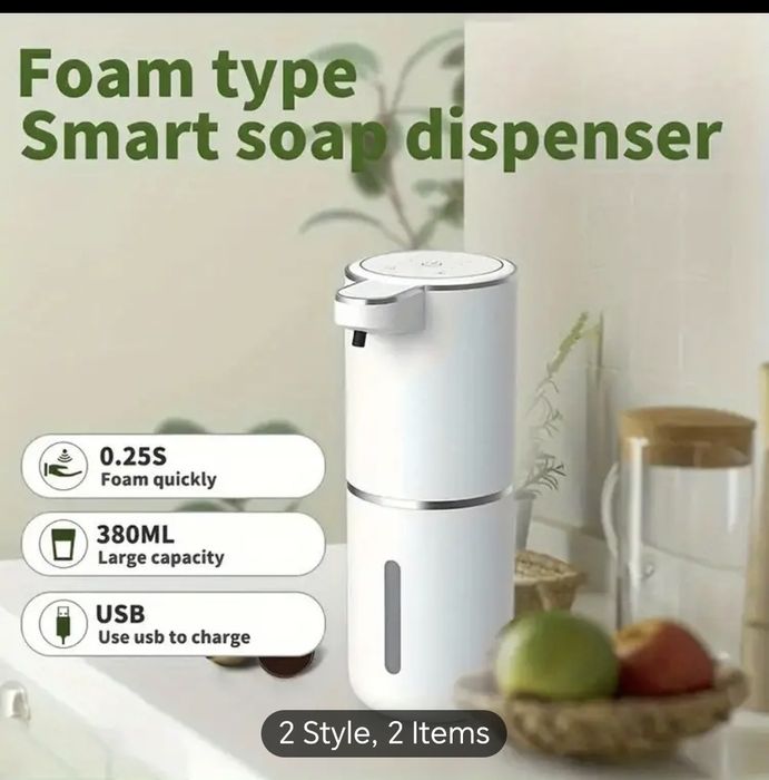 Сензорен диспенсър за течен сапун с USB зареждане и 4 режима на работа