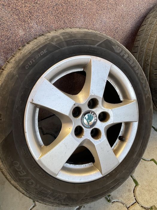 Set Jante aliaj + anvelope vară r14