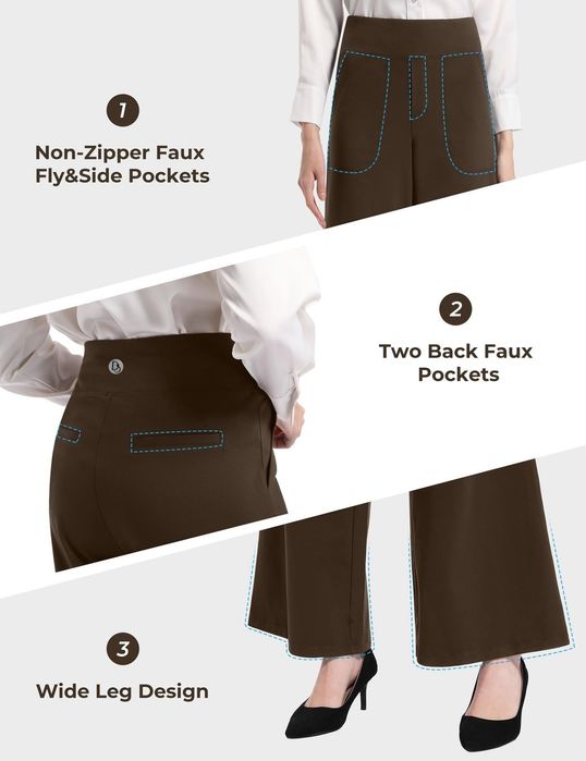 Pantaloni Desol, evazați, buzunare și buzunare false