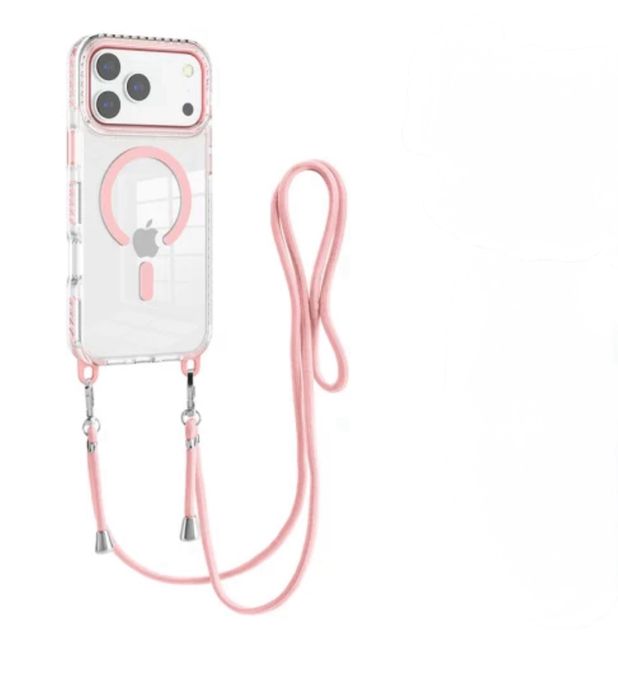 Iphone 17 17 AIR PRO MAX - Husa Magsafe Plastic Clear Snur Detasabil