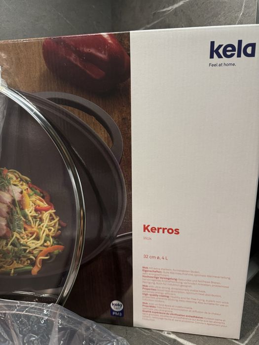 Нов УОК тиган Kela Wok Kerros 32 cm 4  литра от Германия с капак