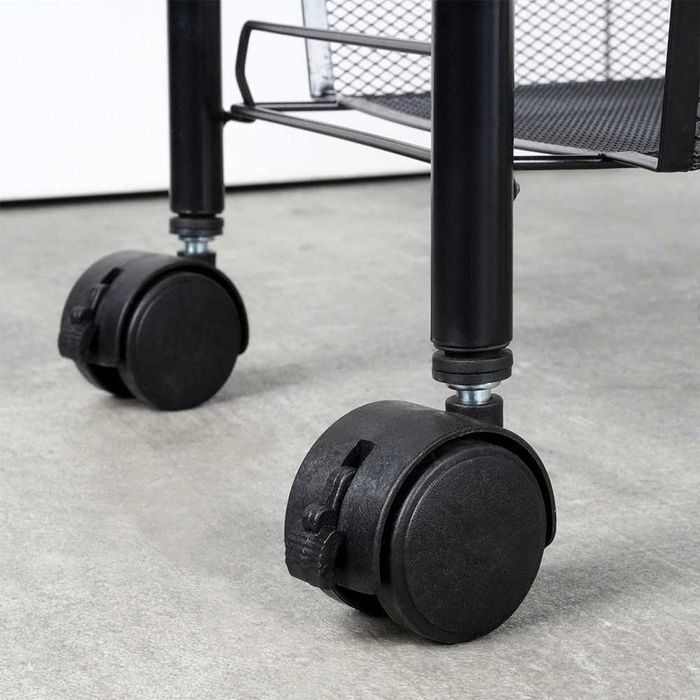 Метална етажерка с колелца на 4 нива