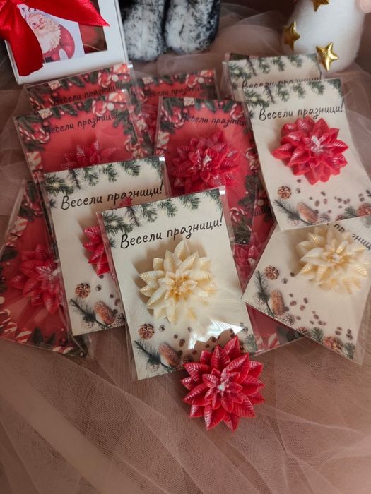 Букет с цветя от соев восък