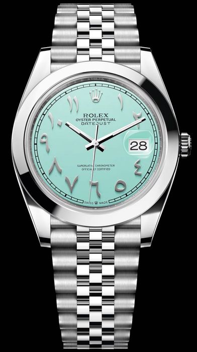Rolex Datejust 41mm Steel Tiffany Arabic Dial Custom 126300