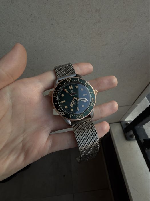 Omega Seamaster 300m Bronze Gold / Зелен безел — мъжки — QC снимки — наличен