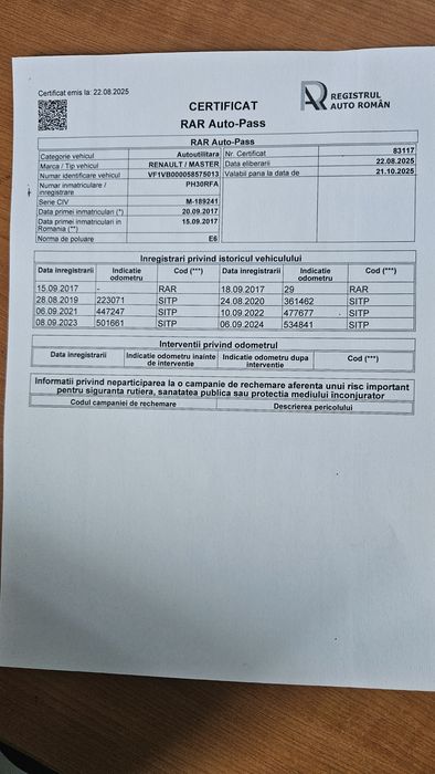 Renault master 2017 de 10 europaletii