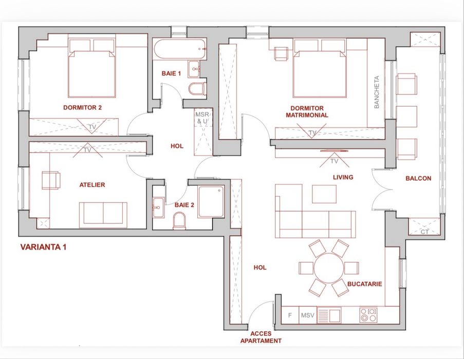 Vand apartament Husi