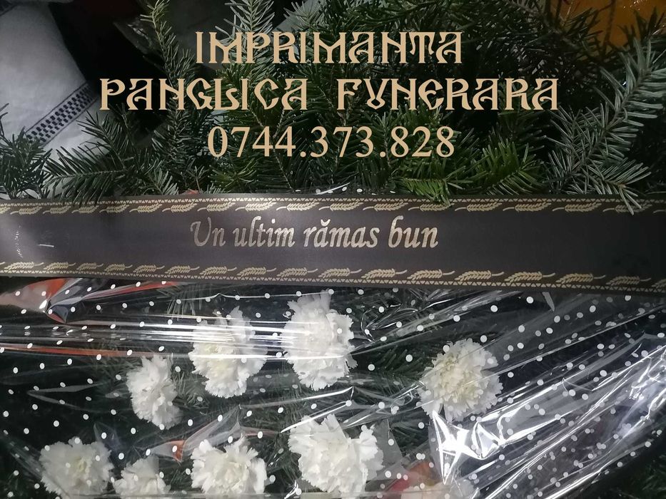 Imprimanta scriere panglici. Imprimanta panglica funerara, florala
