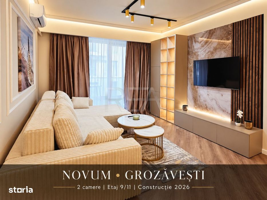 2 camere | Novum Grozavesti | 60,3 m2 | Etaj 9/11 | Incalzire in pardo