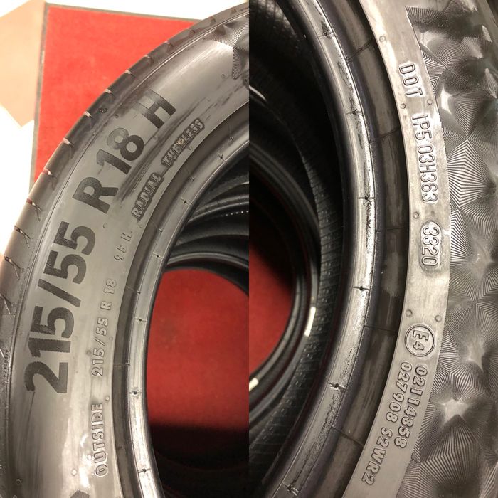 215/55/18 Continental Contact 6/Bridgeston Turanza T005 Нови Suv