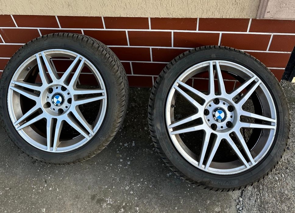 Jante BMW 5X120 R18 cu anvelope 225/45 R18 ( 2024)-Stare Excelentă, 1600 fix. All Season, M+S