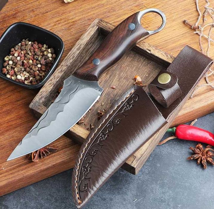 Cutit vanatoare B-SQUL EXPEDITION® 21.5 cm, lama 11.5 cm, teaca piele, full control