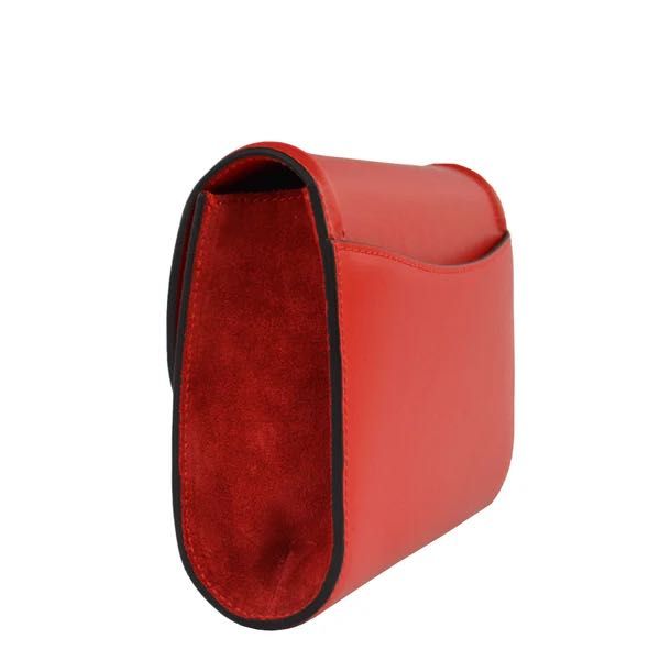 Valentino by Mario Valentino мини чанта-100 % естествена червена кожа