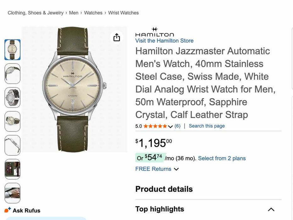 Hamilton Jazzmaster Thinline Auto