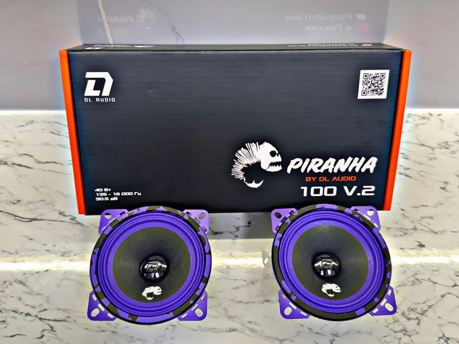 Эстрадные колонки Piranha 10см(Matiz,Spark,Nexiya 1-2,Damas,)(baracuda