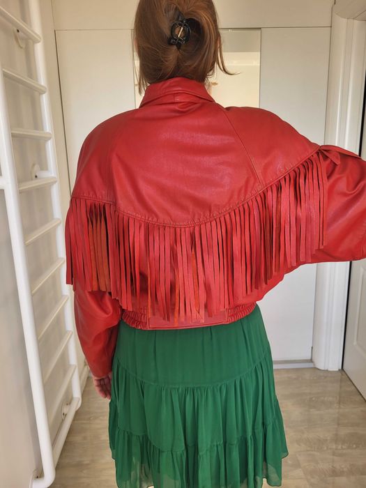 Geaca scurta din piele naturala, marimea 40