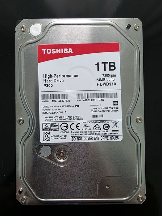 HDD 1t Toshiba 7200