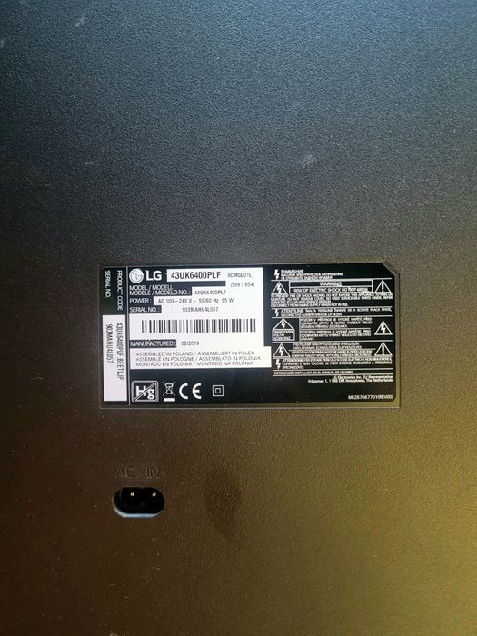 LG 43uk6400plf , pentru piese 108 cm