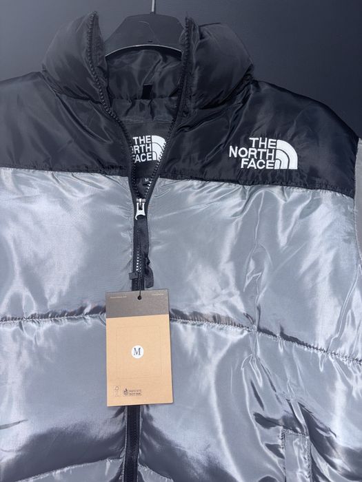 Geacă L The North Face negru neagră gri alb albă  Nouă nepurata new