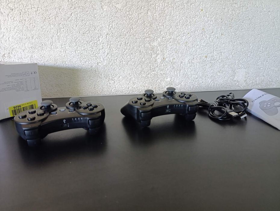 pachet de 2 controllere  Diswoe wireless  pentru PS3 Playstation 3  PC cu soc dual  axa giroscopica Bluetooth controler wireless reincarcabil