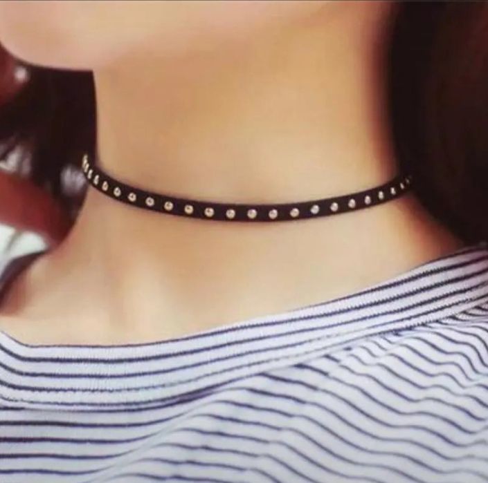 Чёкер из натурального  замша