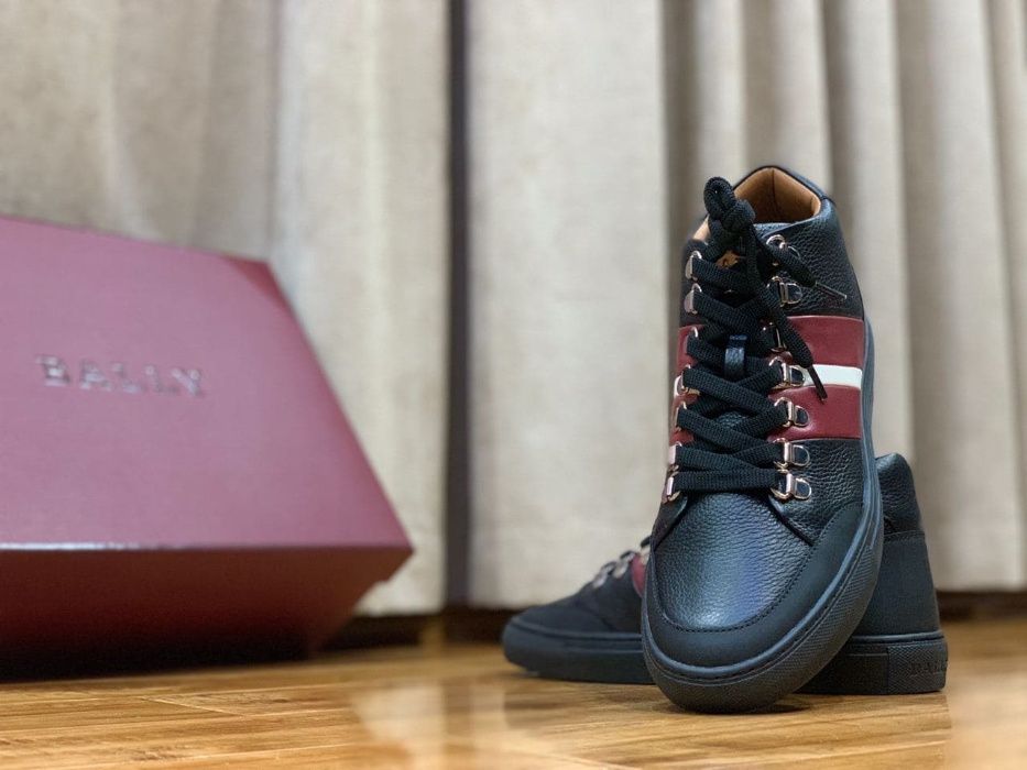 Bally  мужские кожаные high-top кеды РАЗМЕР 40