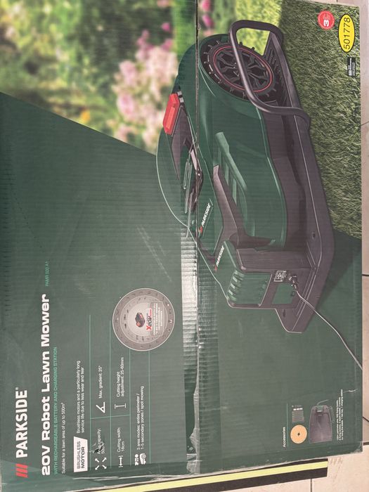 Robot tuns gazon pe acumulatori Parkside PAMR 500 (modelul nou)- garantie Mar 2029