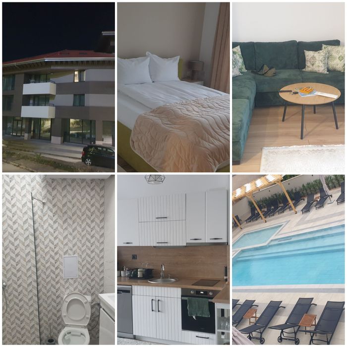 Луксозун Апартамент  за нощувки частен комплекс с два минерални басейни. Апартамента е с две спални и две огромни тераси и голям хол  96кв.м