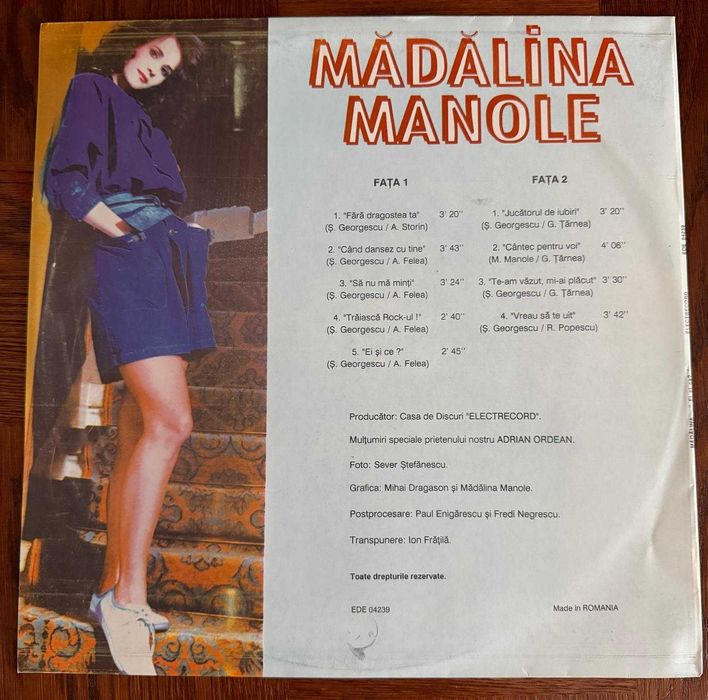 Disc de vinil Mădălina Manole "Ei și ce?" LP original Electrecord