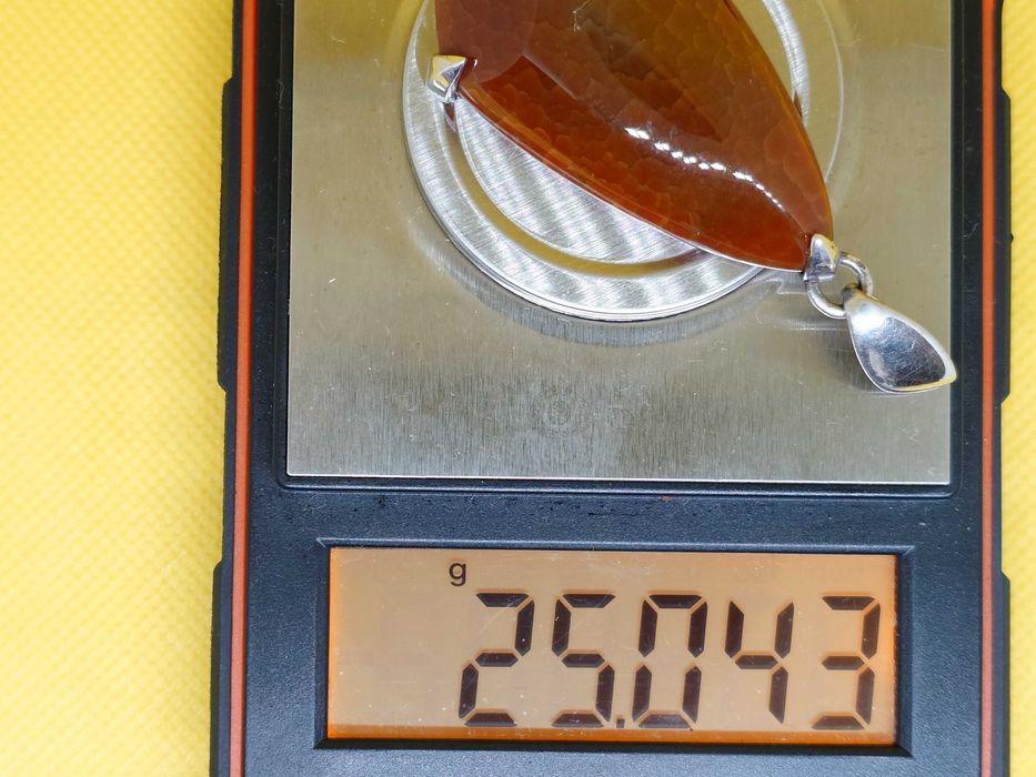 Pandantiv argint cu agată de foc – 25 g