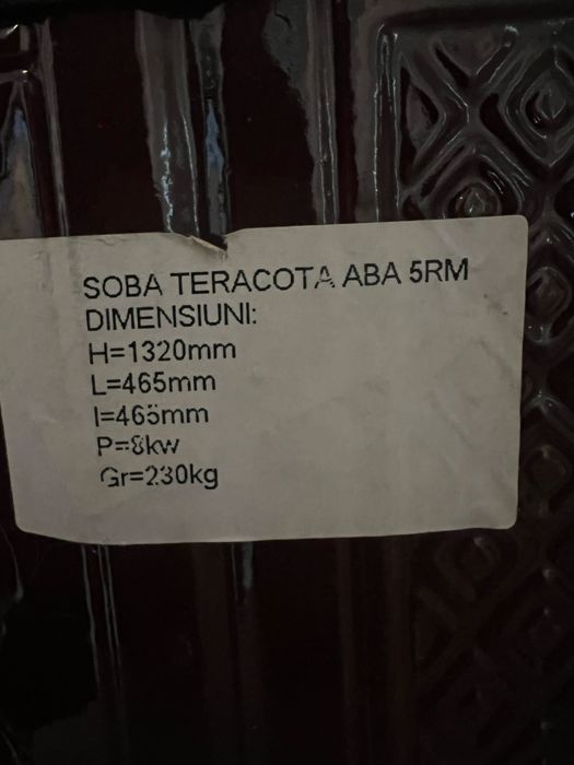 Soba teracota noua nefolosita 5 randuri