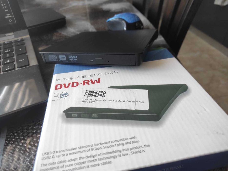 Преносимо външно устройство DVD-CD RW