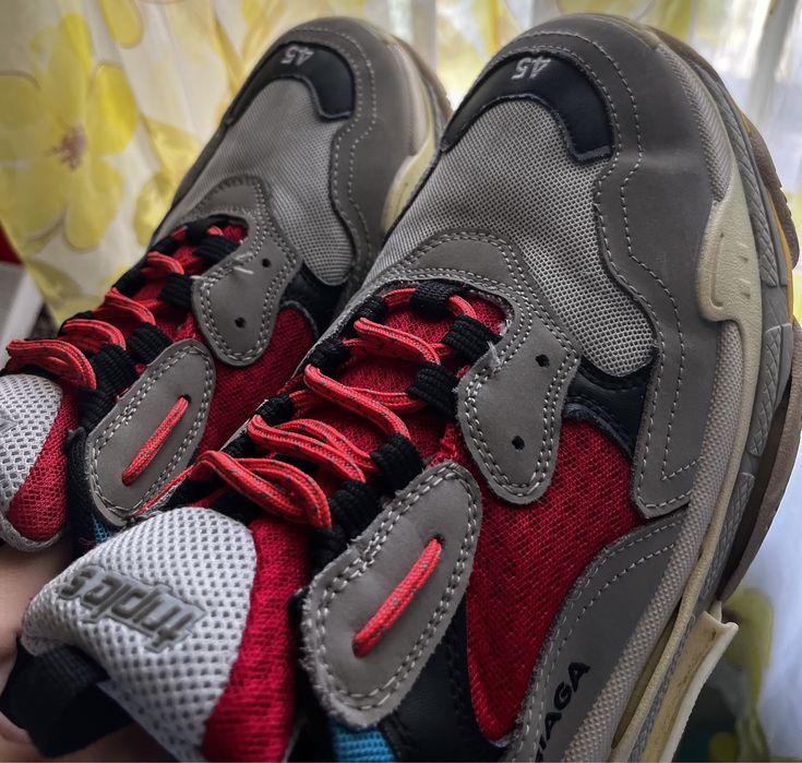 Balenciaga Triple S Grey Blue Red