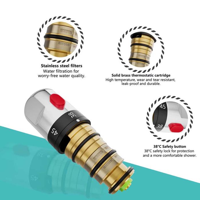 Cartus termostatic de dus set de reparare
