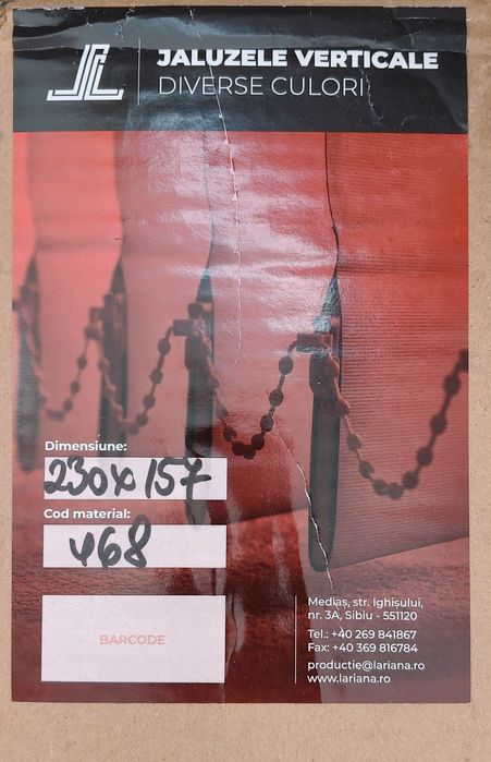 Jaluzele verticale L=230cm x H=157cm